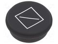 Button; round; Ø21mm; black; 09 EAO 09-0S12.5104