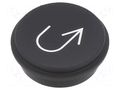 Button; round; Ø21mm; black; 09 EAO 09-0S12.6051B