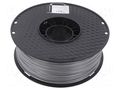 Filament: ABS; 1.75mm; silver; 225÷245°C; 1kg GEMBIRD 3DP-ABS1.75-01-S