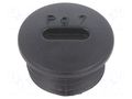 Stopper; PG7; IP56; polyamide; black; Thread: PG; 6mm; -25÷60°C BM GROUP BM4596N