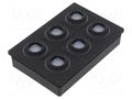 Keypad: plastic; LED; Rcont max: 10000mΩ; 6.5N; -40÷85°C; 09 EAO 09-0075.3132