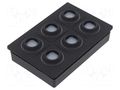 Keypad: plastic; LED; Rcont max: 10000mΩ; 6.5N; -40÷85°C; 09 EAO 09-0075.3142