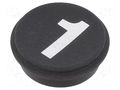 Button; round; Ø21mm; black; 09; Button marking: 1 EAO 09-0S12.C000225