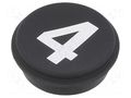 Button; round; Ø21mm; black; 09; Button marking: 4 EAO 09-0S12.C000237