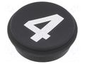 Button; round; Ø21mm; black; 09; Button marking: 4 EAO 09-0S12.C000237
