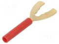 Connector: fork terminals; plug; 32A; red; Overall len: 55.8mm STÄUBLI B4-I/K-22