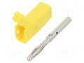 Connector: 2mm banana; plug; 10A; 30VAC; 60VDC; yellow; soldered STÄUBLI SLS205-X-24