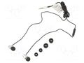 Headphones with microphone; black,silver; Jack 3,5mm; in-ear GEMBIRD MHS-EP-CDG-S