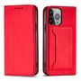 Magnet Card Case for iPhone 13 Pro Pouch Card Wallet Card Holder Red, Hurtel 5907769342424 5907769342424