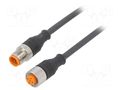 Cable: for sensors/automation; PIN: 5; 2m; plug; 50VAC; 4A; RST; IP67 LUMBERG AUTOMATION RST5-RKT5-228/2M