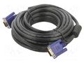 Cable; D-Sub 15pin HD plug,both sides; black; 10m; Øcable: 8mm VCOM CG341AD-10.0