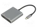 Adapter; OTG,USB 3.0; nickel plated; 0.15m; black; 5Gbps; silver VCOM CU450A