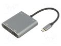 Adapter; OTG,USB 3.0; nickel plated; 0.15m; black; 4K,UHD 2160p VCOM CU450A