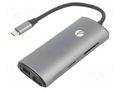 Adapter; USB 3.0,USB 3.1; nickel plated; 0.15m; black; PVC; 5Gbps VCOM CU463