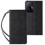 Magnet Strap Case Case for Xiaomi Redmi Note 11 Pro Pouch Wallet + Mini Lanyard Pendant Black, Hurtel 5907769342103 5907769342103