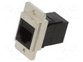 Coupler; DUALSLIM; Cat: 3; 6p4c; RJ11 socket,both sides; angled CLIFF CP30724M3