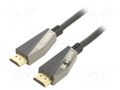 Cable; HDMI plug,both sides; PVC; HDCP 2.2,HDMI 2.1; 1.5m; black VCOM CG860-1.5