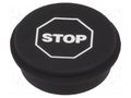 Button; round; Ø21mm; black; 09; Button marking: STOP EAO 09-0S12.3308