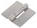 Hinge; Width: 50mm; stainless steel; H: 50mm ELESA+GANTER GN136NI50-50-B