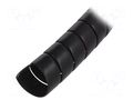 Spiral wrapping; ØBundle : 39mm; polypropylene; black; L: 1m HELLERMANNTYTON SPF35-PP-BK