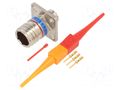 Connector: military; socket; male; PIN: 3; straight; crimped; 7.5A AMPHENOL AIR D38999/20FA98PN