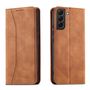 Magnet Fancy Case Case for Samsung Galaxy S22 + (S22 Plus) Pouch Wallet Card Holder Brown, Hurtel 5907769341779 5907769341779