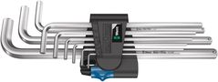 950/9 L Hex-Plus HF 1 L-key set, metric, chrome-plated, with holding function, 1 x 1.5x90; 1 x 2.0x100; 1 x 2.5x112; 1 x 3.0x126; 1 x 4.0x140; 1 x 5.0x160; 1 x 6.0x180; 1 x 8.0x200; 1 x 10.0x219, Wera 05022130001