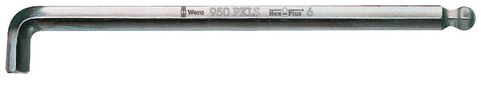 950 PKLS L-key, metric, chrome plated, 6.0x180, Wera 05022046001