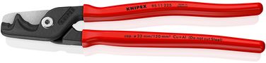 KNIPEX 95 11 225 StepCut® XL Cable shears with step cut plastic coated burnished 225 mm 95 11 225 4003773088882