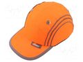 Light helmet; adjustable; Size: 58÷62mm; orange; polyester VIZWELL VWVWKV03O