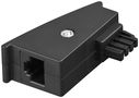 TAE Telephone Adapter Plug, black - TAE-F male (PIN 1/2) > RJ45 female (8P2C) (PIN 1/8) 95139