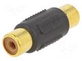 Adapter; RCA socket,both sides; Plating: gold-plated; black GEMBIRD A-RCAFF-01