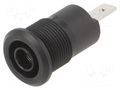 Connector: 4mm banana; socket; 1kV; 24A; black; nickel plated STÄUBLI BI-SLB4-F/A-21