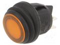ROCKER; DPST; Pos: 2; ON-OFF; 10A/250VAC; orange; IP65; LED; 50mΩ SCI R13244B802Y