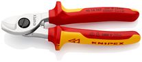 KNIPEX 95 16 165 SB Cable Shears insulated with multi-component grips, VDE-tested chrome-plated 165 mm 95 16 165 SB 4003773030263