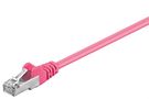 CAT 5e Patch Cable, SF/UTP, magenta, 0.25 m - copper-clad aluminium wire (CCA) 95208