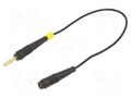 Extension cable; 19A; banana socket 4mm,banana plug 4mm; black STÄUBLI AK410-L/B-41/A-21