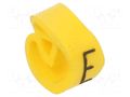 Markers; Marking: E; 4÷10mm; PVC; yellow; -30÷60°C; leaded; PA-2 PARTEX PA-20004AV40.E