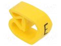 Markers; Marking: E; 8÷16mm; PVC; yellow; -30÷60°C; leaded; PA-3 PARTEX PA-30006AV40.E