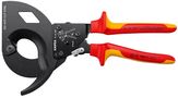 KNIPEX 95 36 280 Cable Cutter (ratchet action) insulated with multi-component grips, VDE-tested black lacquered 280 mm 95 36 280 4003773026891