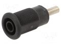 Connector: 4mm banana; socket; 32A; black; nickel plated STÄUBLI BI-SLB4-GK/N-21