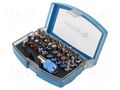 Kit: screwdriver bits; Kit: adapter,1/4" socket holder; 32pcs. HÖGERT TECHNIK HT1S400