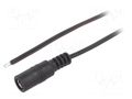 Cable; 2x0.35mm2; wires,DC 5,5/2,1 socket; straight; black; 2m BQ CABLE DC.CAB.6000.0200