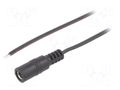 Cable; 2x0.35mm2; wires,DC 5,5/2,5 socket; straight; black; 1.5m BQ CABLE DC.CAB.6400.0150