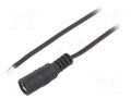 Cable; 2x0.35mm2; wires,DC 5,5/2,5 socket; straight; black; 2m BQ CABLE DC.CAB.6400.0200
