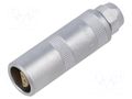 Connector: circular; 1S; plug; male/female; PIN: 6(3+3); soldering LEMO PCA.1S.306.CLLC66