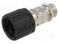 Straight terminal connector; Thread: metric,outside; HelaGuard HELLERMANNTYTON HG28-SCG-M25-PA66