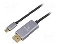 Adapter; DisplayPort 1.4,USB 3.1; DisplayPort plug,USB C plug VCOM CU480MC-1.8