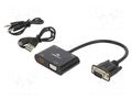 Adapter; 0.15m; HDMI 1.4; Support: 1080p,FullHD; black GEMBIRD A-VGA-HDMI-02