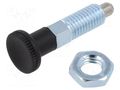 Indexing plungers; Thread: M10; 6mm; stainless steel ELESA+GANTER GN717-6-M10-BK-ST